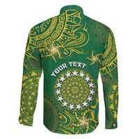 Personalised Cook Islands Family Matching Mermaid Dress and Hawaiian Shirt Hibiscus Polynesian Tribal Pattern