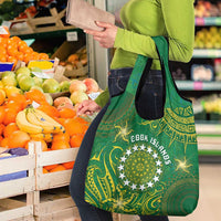 Cook Islands Grocery Bag Hibiscus Polynesian Tribal Pattern