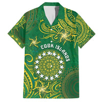 Personalised Cook Islands Hawaiian Shirt Hibiscus Polynesian Tribal Pattern