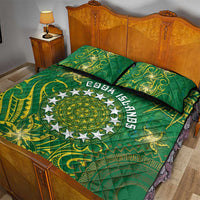 Cook Islands Quilt Bed Set Hibiscus Polynesian Tribal Pattern
