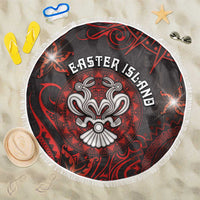 Easter Island Beach Blanket Hibiscus Polynesian Tribal Pattern