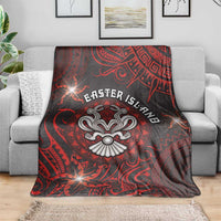 Easter Island Blanket Hibiscus Polynesian Tribal Pattern