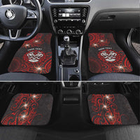 Easter Island Car Mats Hibiscus Polynesian Tribal Pattern