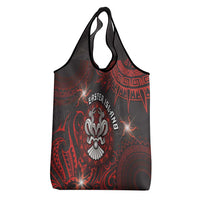 Easter Island Grocery Bag Hibiscus Polynesian Tribal Pattern