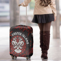 Easter Island Luggage Cover Hibiscus Polynesian Tribal Pattern
