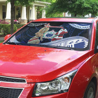 Samoa Christmas Auto Sun Shade Samoan Siva Dance With Santa - Polynesian Pride