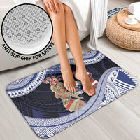 Samoa Christmas Bathroom Set Samoan Siva Dance With Santa - Polynesian Pride