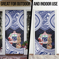 Samoa Christmas Door Cover Samoan Siva Dance With Santa - Polynesian Pride