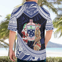 Samoa Christmas Hawaiian Shirt Samoan Siva Dance With Santa - Polynesian Pride