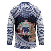 Samoa Christmas Hockey Jersey Samoan Siva Dance With Santa - Polynesian Pride
