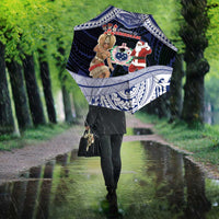 Samoa Christmas Umbrella Samoan Siva Dance With Santa - Polynesian Pride