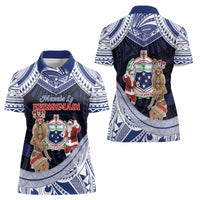 Samoa Christmas Women Polo Shirt Samoan Siva Dance With Santa - Polynesian Pride