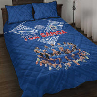 Toa Samoa Quilt Bed Set Samoan Warrior Spirit Rugby - Polynesian Pride