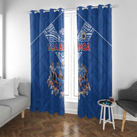 Toa Samoa Window Curtain Samoan Warrior Spirit Rugby - Polynesian Pride