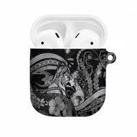Maori Romantic Valentine AirPods Case The Hongi Kiss Black Galaxy