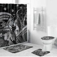 Maori Romantic Valentine Bathroom Set The Hongi Kiss Black Galaxy