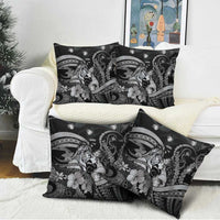 Maori Romantic Valentine Pillow Cover The Hongi Kiss Black Galaxy DT05 - Polynesian Pride