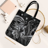 Maori Romantic Valentine Tote Bag The Hongi Kiss Black Galaxy