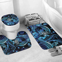 Maori Romantic Valentine Bathroom Set The Hongi Kiss Blue Galaxy