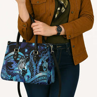 Maori Romantic Valentine Leather Bag The Hongi Kiss Blue Galaxy
