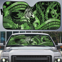 Maori Romantic Valentine Auto Sun Shade The Hongi Kiss Green Galaxy