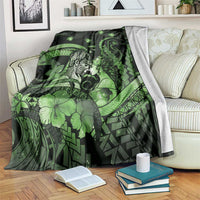 Maori Romantic Valentine Blanket The Hongi Kiss Green Galaxy