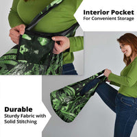 Maori Romantic Valentine Grocery Bag The Hongi Kiss Green Galaxy