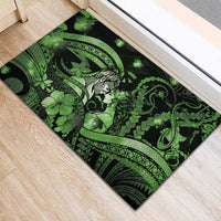 Maori Romantic Valentine Rubber Doormat The Hongi Kiss Green Galaxy