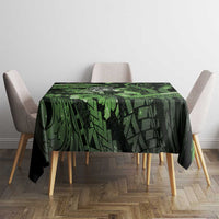 Maori Romantic Valentine Tablecloth The Hongi Kiss Green Galaxy