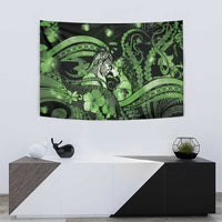 Maori Romantic Valentine Tapestry The Hongi Kiss Green Galaxy
