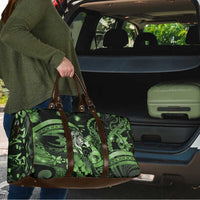 Maori Romantic Valentine Travel Bag The Hongi Kiss Green Galaxy