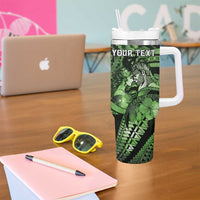 Personalised Maori Romantic Valentine Tumbler With Handle The Hongi Kiss Green Galaxy