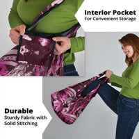 Maori Romantic Valentine Grocery Bag The Hongi Kiss Pink Galaxy