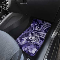 Personalised Maori Romantic Valentine Car Mats The Hongi Kiss Purple Galaxy
