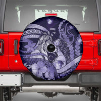 Maori Romantic Valentine Spare Tire Cover The Hongi Kiss Purple Galaxy