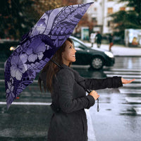 Maori Romantic Valentine Umbrella The Hongi Kiss Purple Galaxy