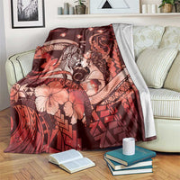 Maori Romantic Valentine Blanket The Hongi Kiss Red Galaxy