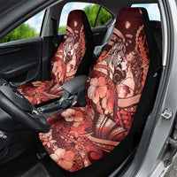 Maori Romantic Valentine Car Seat Cover The Hongi Kiss Red Galaxy DT05 - Polynesian Pride