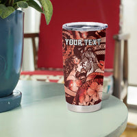 Personalised Maori Romantic Valentine Tumbler Cup The Hongi Kiss Red Galaxy DT05 - Polynesian Pride