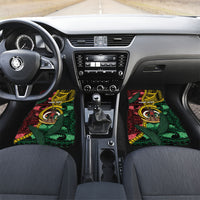 Personalised Vanuatu Independence Day Car Mats Boar Tusk Warrior Tribal Floral Patterns