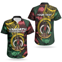Personalised Vanuatu Independence Day Couples Matching Summer Maxi Dress and Hawaiian Shirt Boar Tusk Warrior Tribal Floral Patterns DT05 - Polynesian Pride