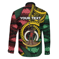 Personalised Vanuatu Independence Day Family Matching Mermaid Dress and Hawaiian Shirt Boar Tusk Warrior Tribal Floral Patterns