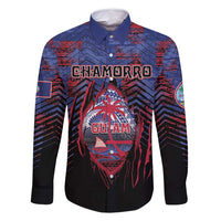 Personalised Guam Family Matching Tank Maxi Dress and Hawaiian Shirt Chamorro Seal Tribal Scratch Design - Polynesian Pride