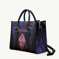 Guam Leather Bag Chamorro Seal Tribal Scratch Design - Polynesian Pride