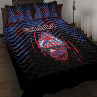 Guam Quilt Bed Set Chamorro Seal Tribal Scratch Design - Polynesian Pride