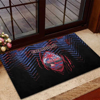 Guam Rubber Doormat Chamorro Seal Tribal Scratch Design - Polynesian Pride