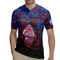 Personalised Guam Rugby Jersey Chamorro Seal Tribal Scratch Design - Polynesian Pride