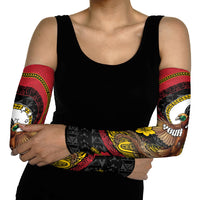 Personalised Papua New Guinea Language Week Arm Sleeves Bird Of Paradise Tribal Floral Pattern DT05 - Polynesian Pride