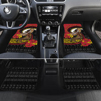Personalised Papua New Guinea Language Week Car Mats Bird Of Paradise Tribal Floral Pattern