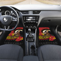Personalised Papua New Guinea Language Week Car Mats Bird Of Paradise Tribal Floral Pattern